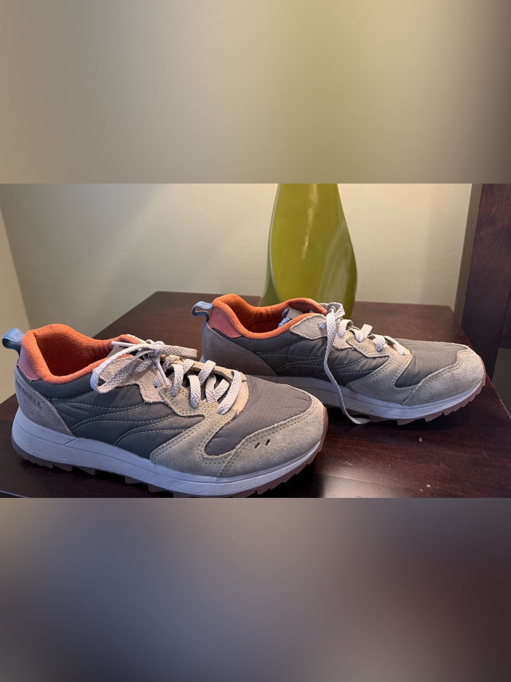 Merrell Men's Gray and Orange Casual Trail Sneaker